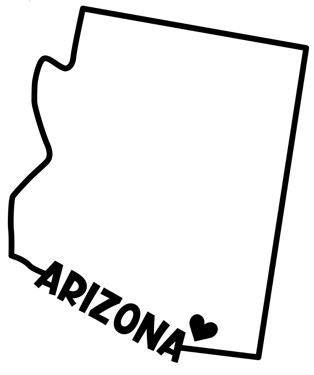 Arizona State Outline Decal