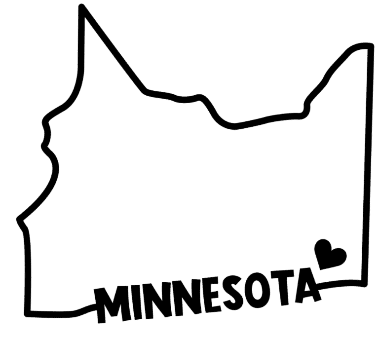 Minnesota State Outline Decal