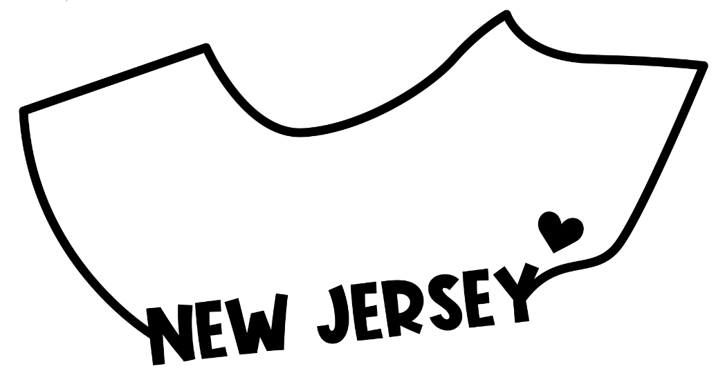New Jersey State Outline Decal
