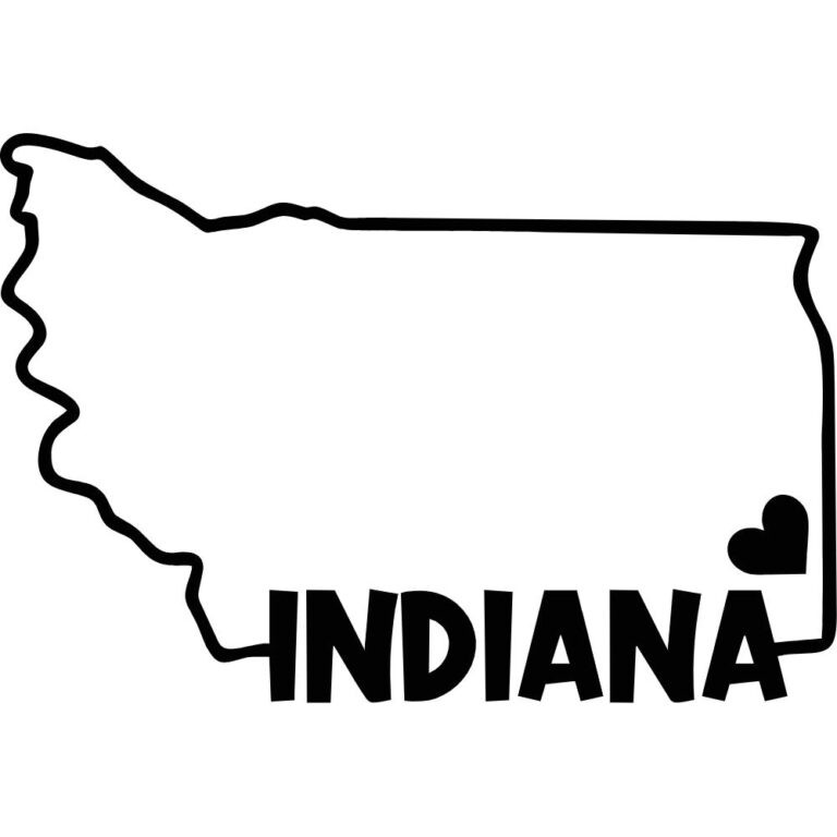 Indiana State Outline Decal
