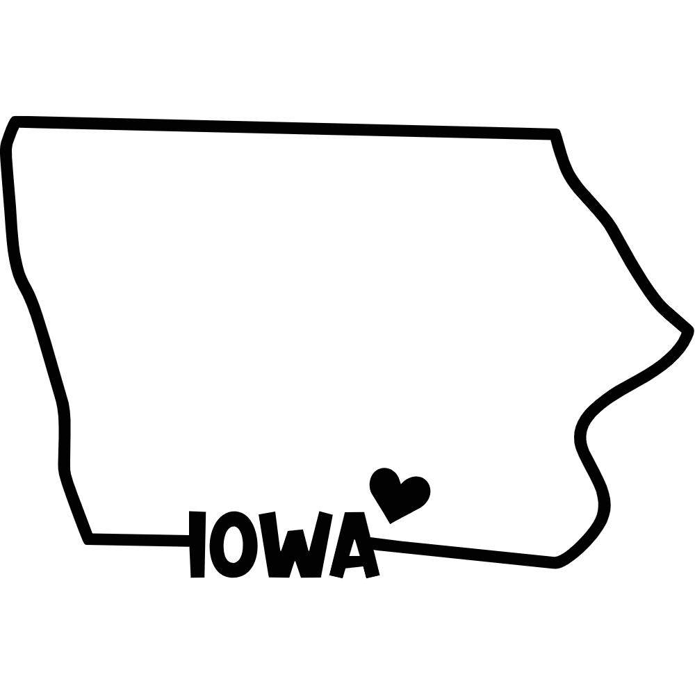 Iowa State Outline Decal