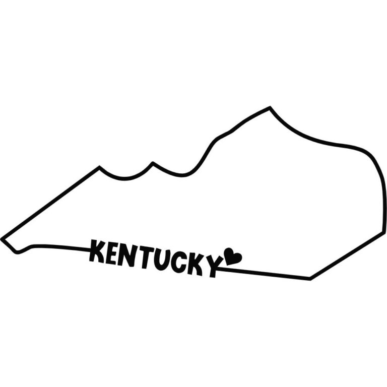 Kentucky State Outline Decal