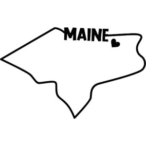 Maine State Outline Decal