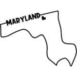 Maryland State Outline Decal