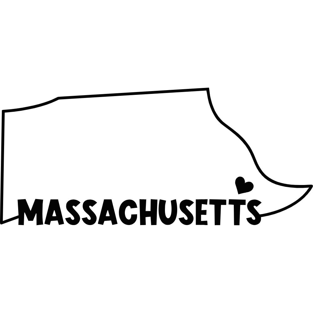 Massachusetts State Outline Decal
