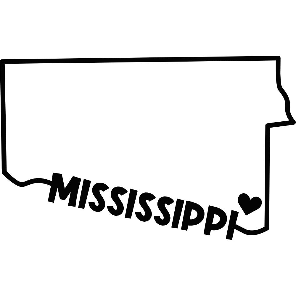 Mississippi State Outline Decal
