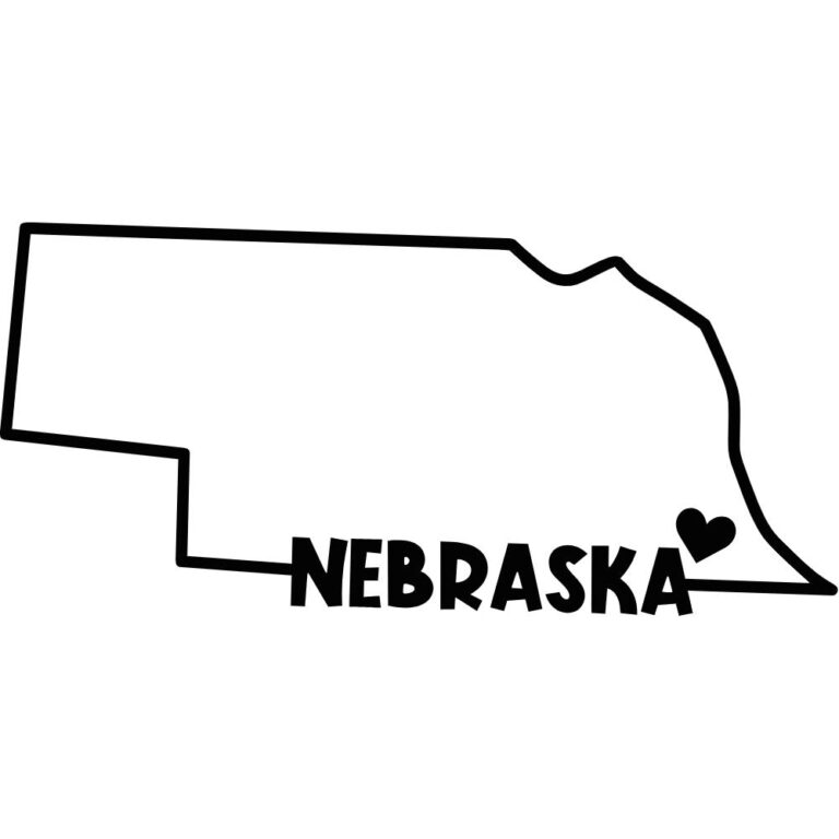 Nebraska State Outline Decal