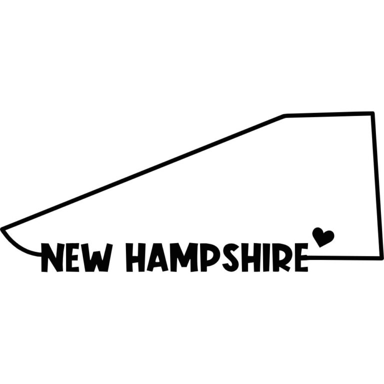 New Hampshire State Outline Decal