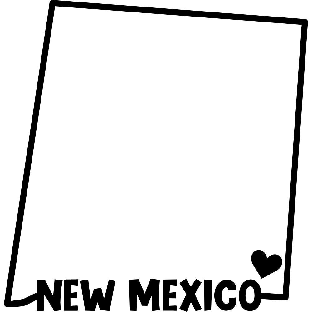 New Mexico State Outline Decal
