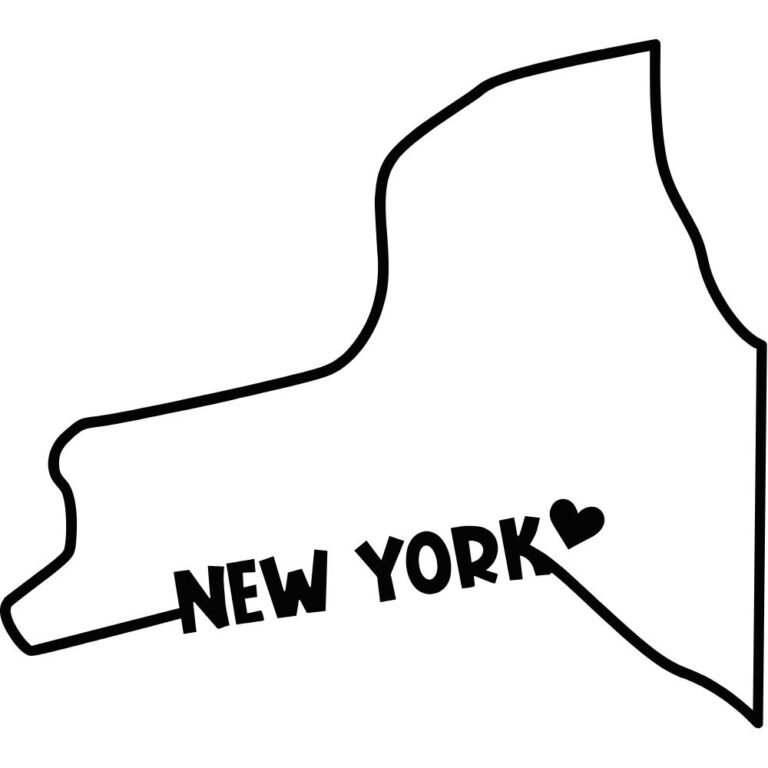New York State Outline Decal