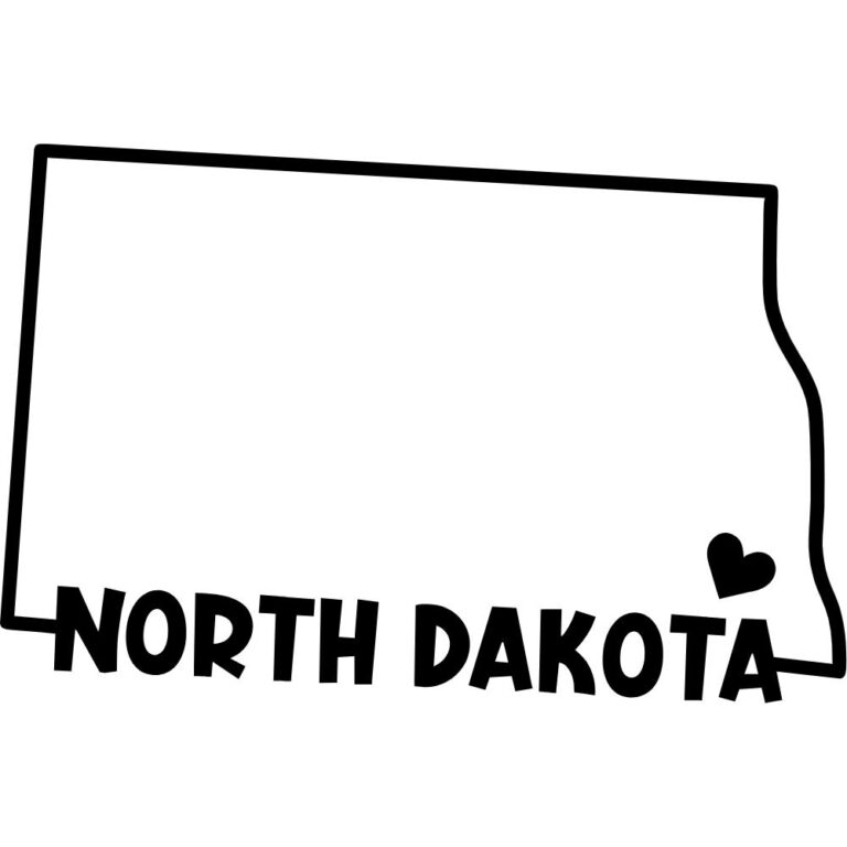 North Dakota State Outline Decal