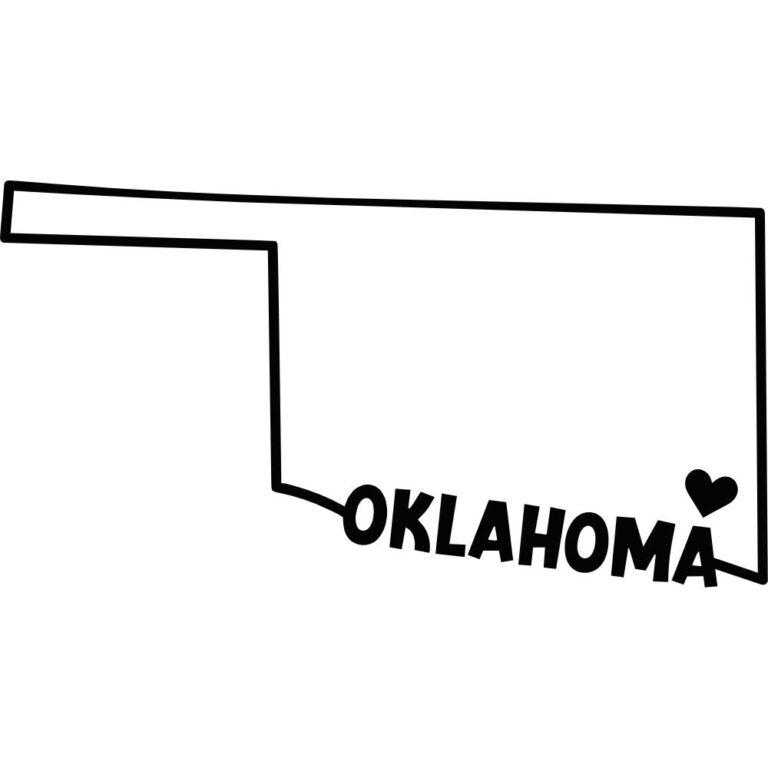 Oklahoma State Outline Decal