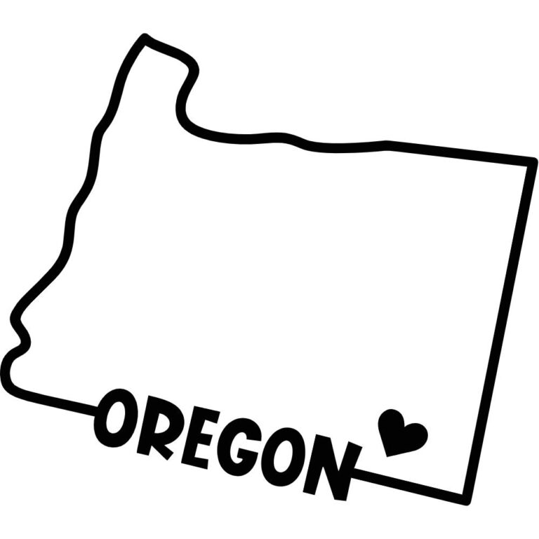 Oregon State Outline Decal