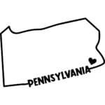 Pennsylvania State Outline Decal
