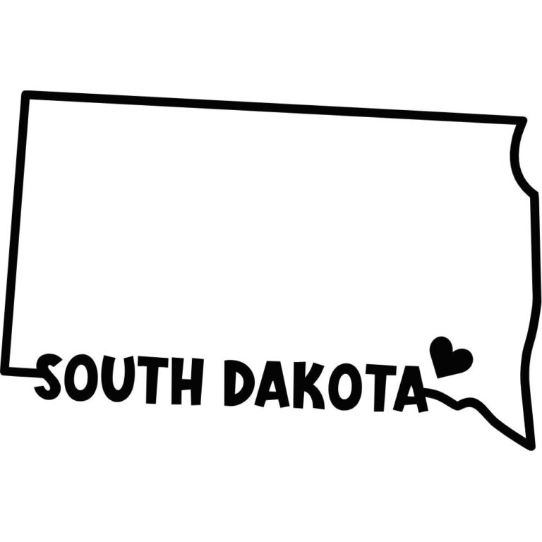 South Dakota State Outline Decal