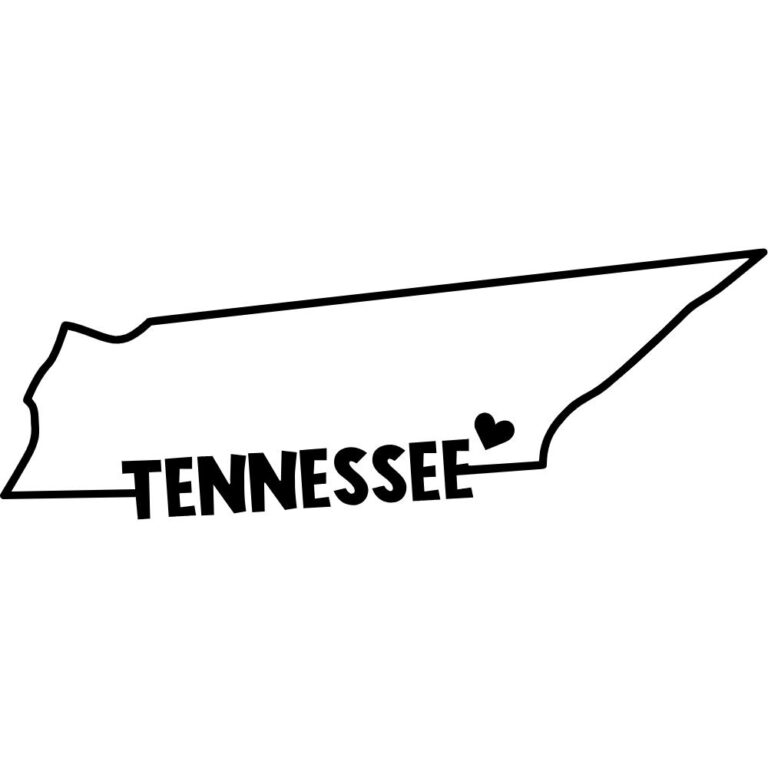 Tennessee State Outline Decal
