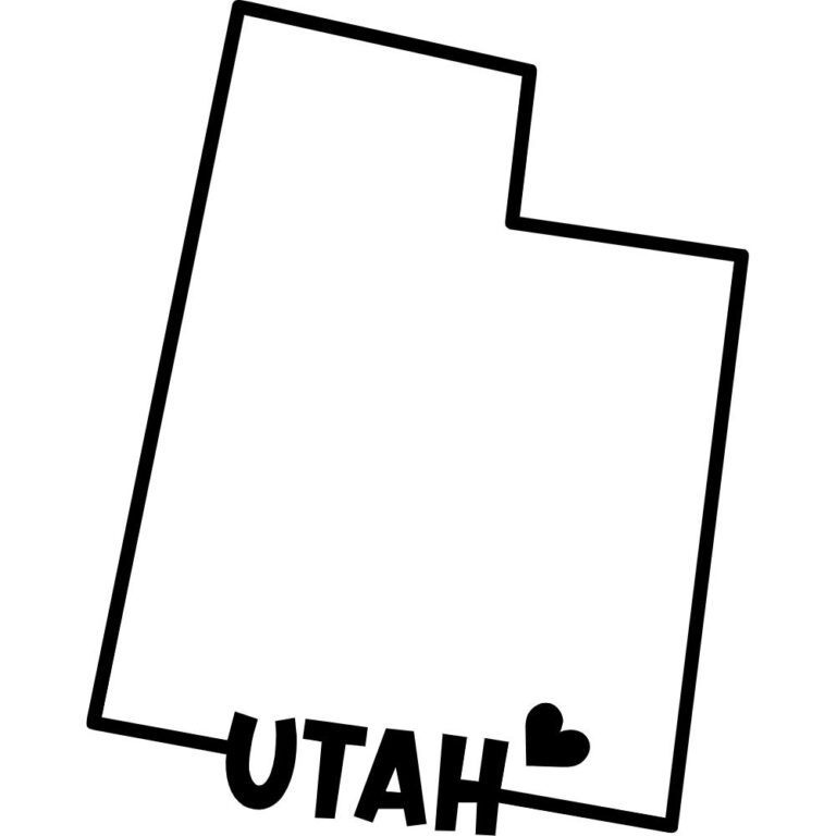 Utah State Outline Decal