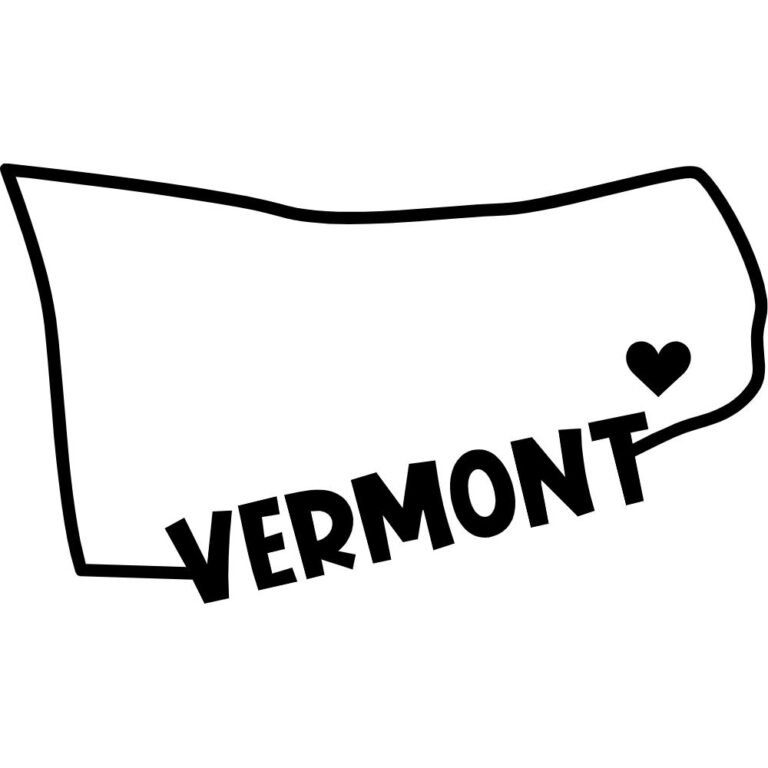 Vermont State Outline Decal