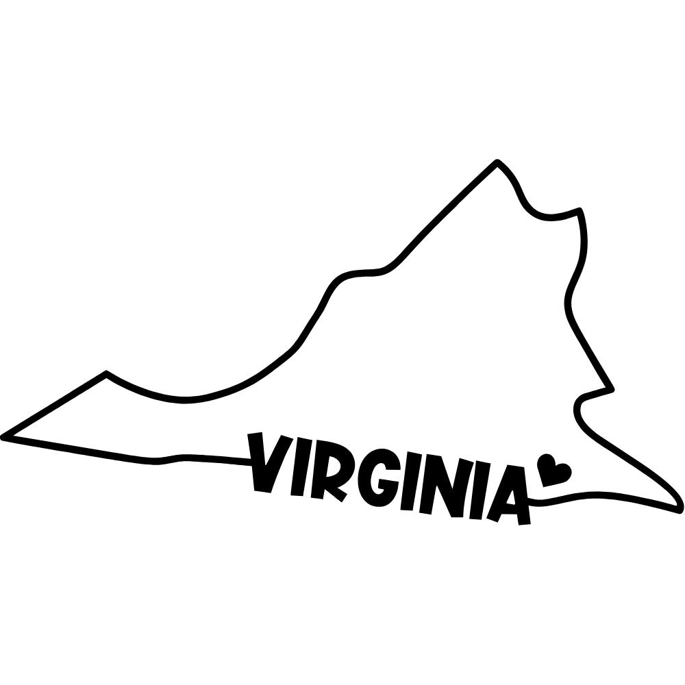 Virginia State Outline Decal
