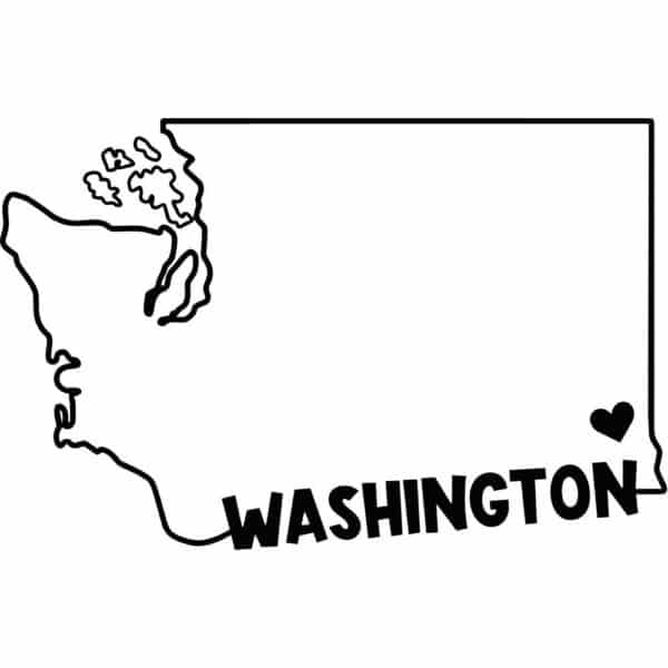 Washington State Outline Decal