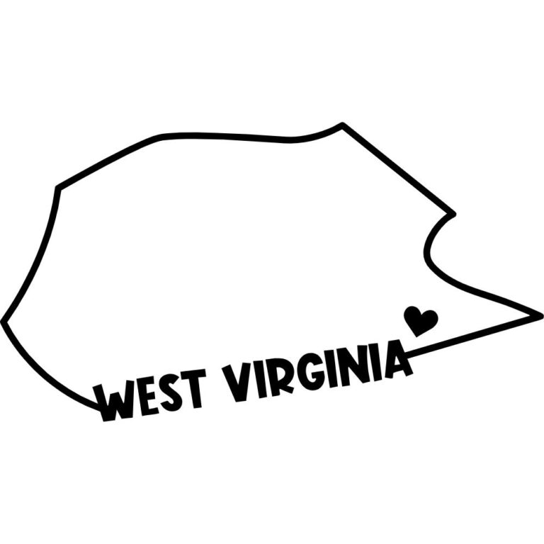 West Virginia State Outline Decal