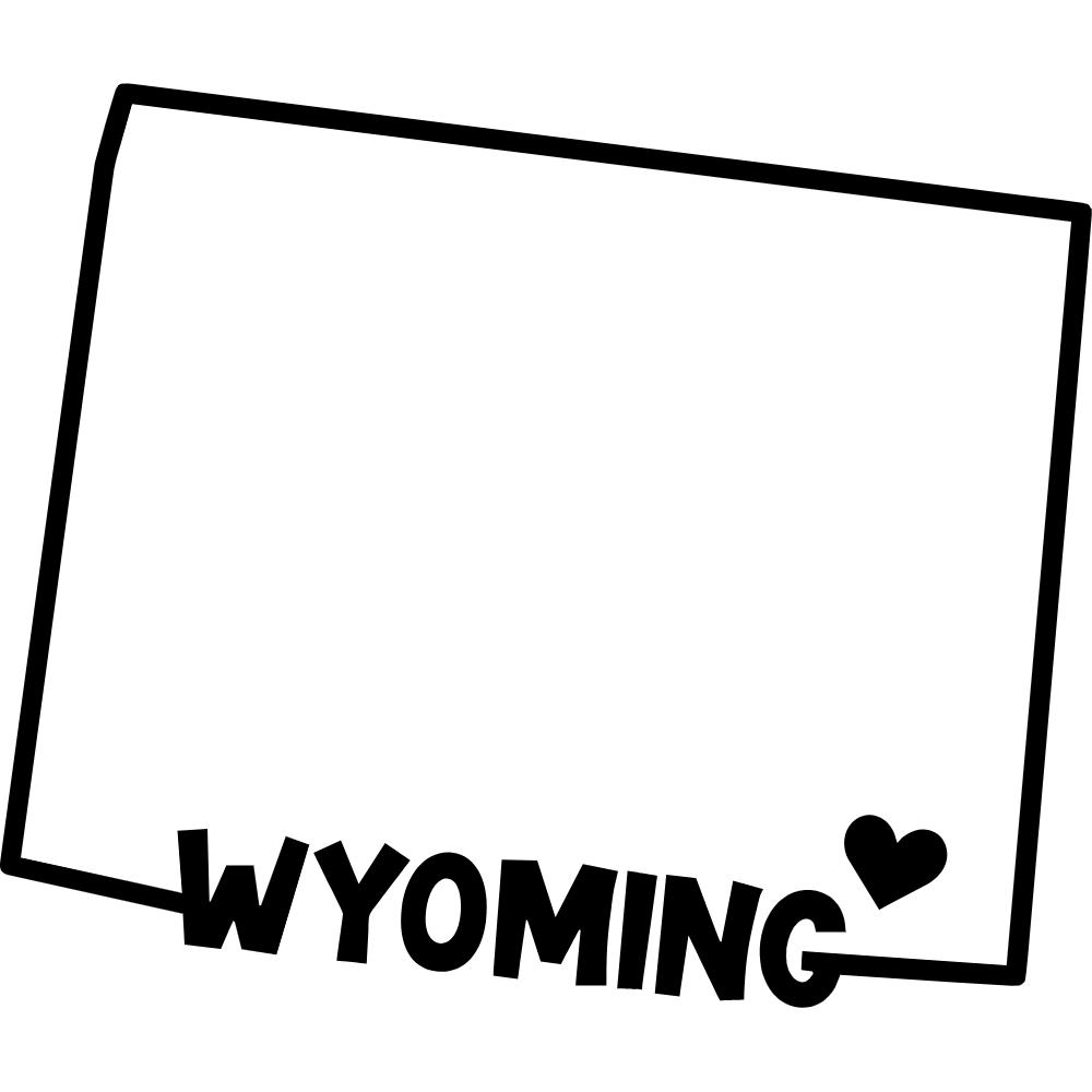 Wyoming State Outline Decal