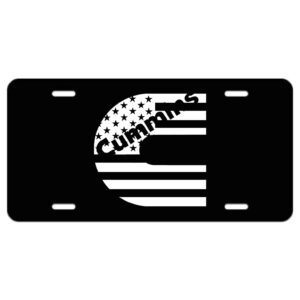 Cummins American Flag Aluminum License Plate