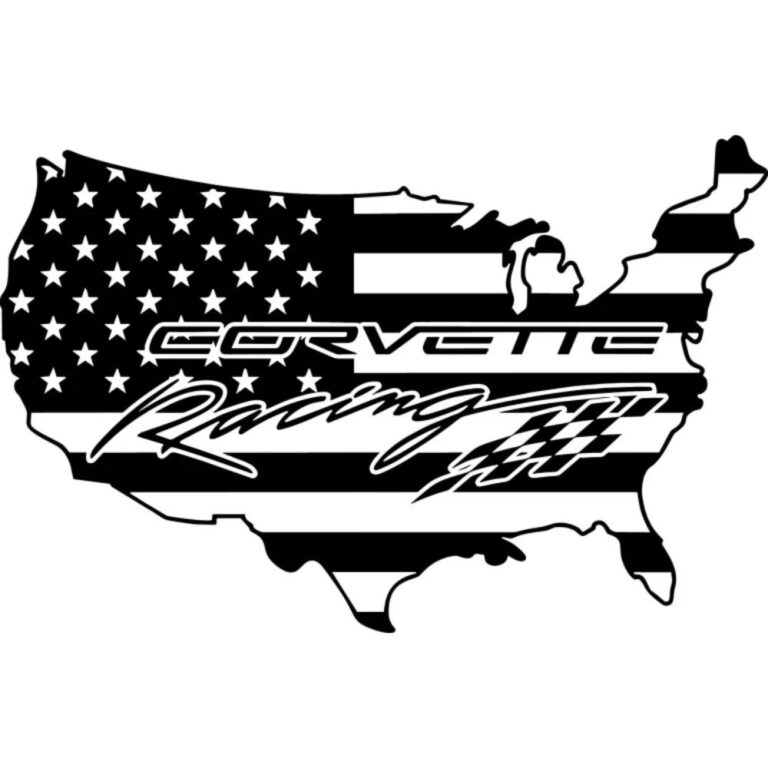 Corvette Racing American Flag Decal