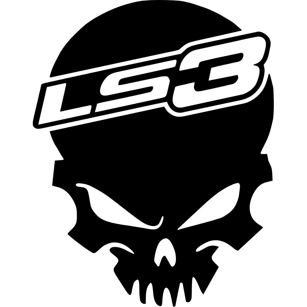 Chevy LS3 Skull Decal