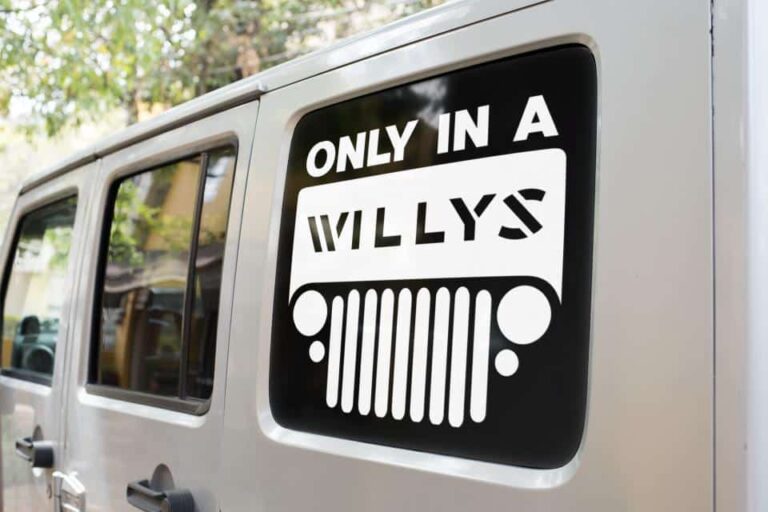 Only In A Willys Jeep Decal