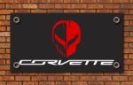 Corvette C8 Jake Skull Garage Banner