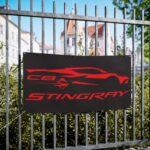 C8 Corvette Stingray Silhouette Garage Banner