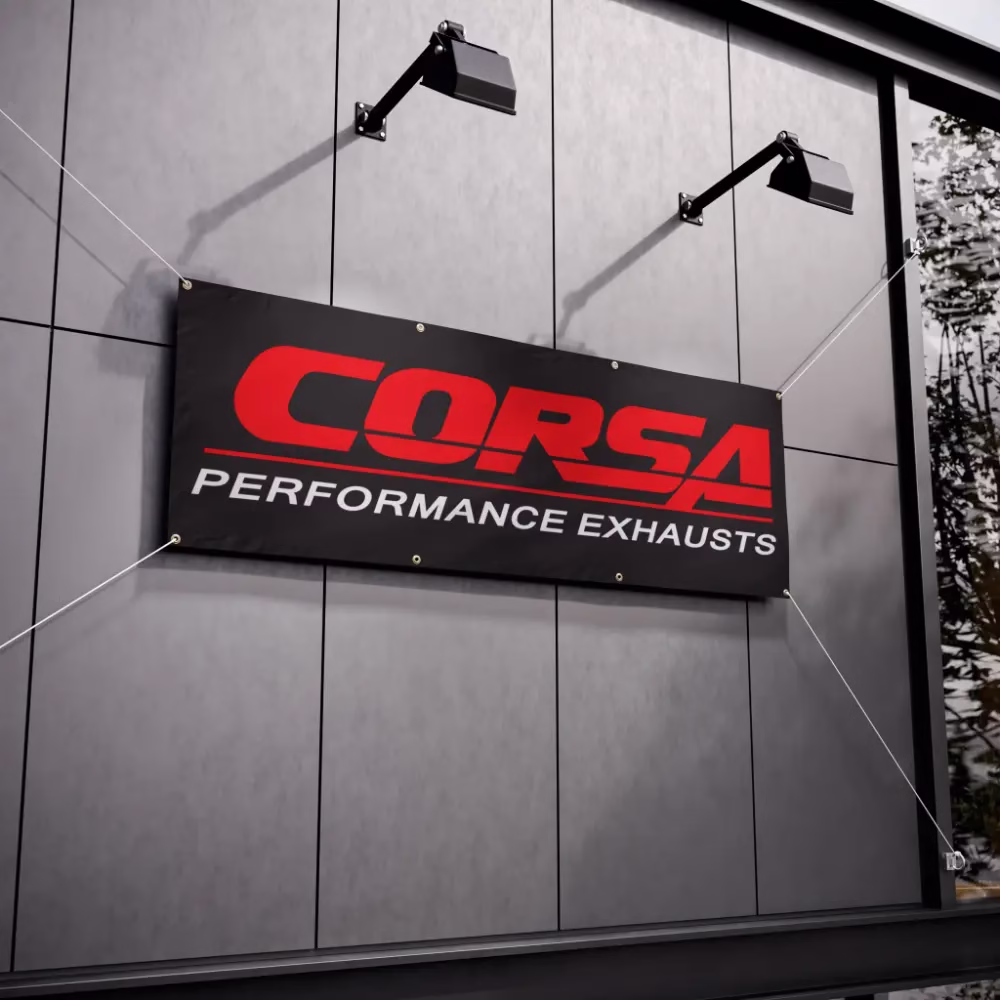 Corsa Performance Exhausts Garage Banner