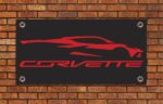 Corvette C8 Silhouette Garage Banner