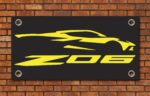 Corvette C8 Z06 Silhouette Garage Banner