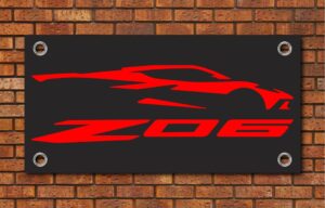 Corvette C8 Z06 Silhouette Garage Banner