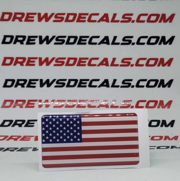 American Flag 3D Domed Decal