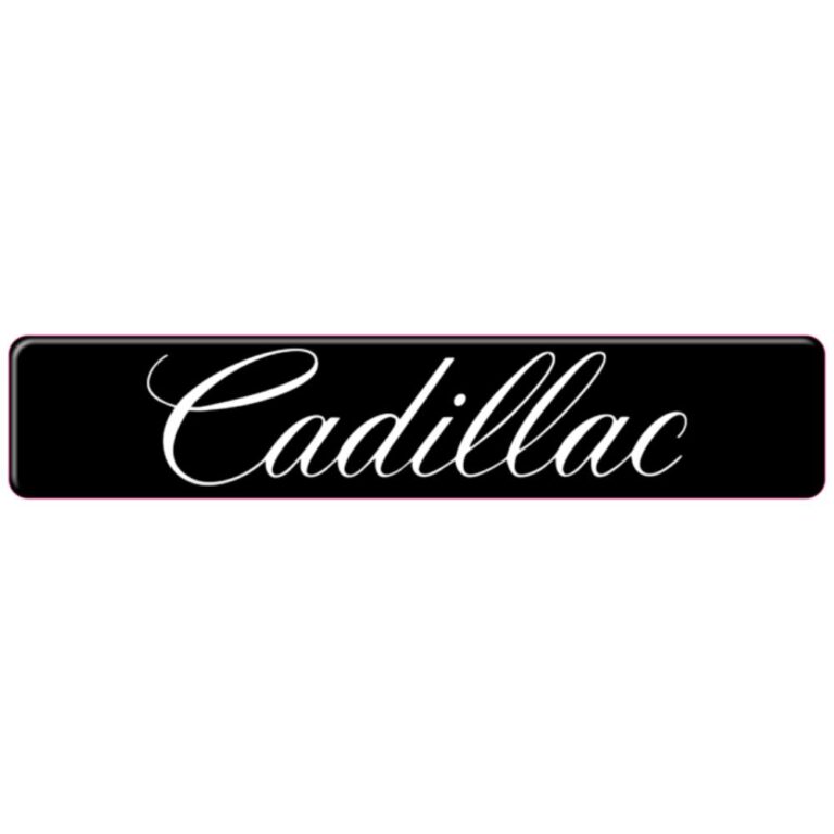 Cadillac Script 3D Domed Badge Emblem