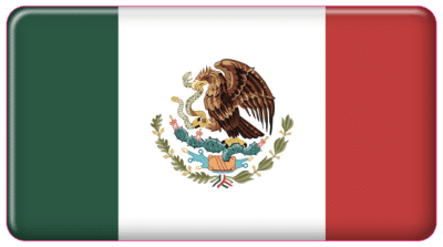 Mexican Flag 3D Domed Decal
