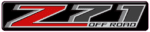 Chevy Z71 Off Road 3D Domed Badge Emblem