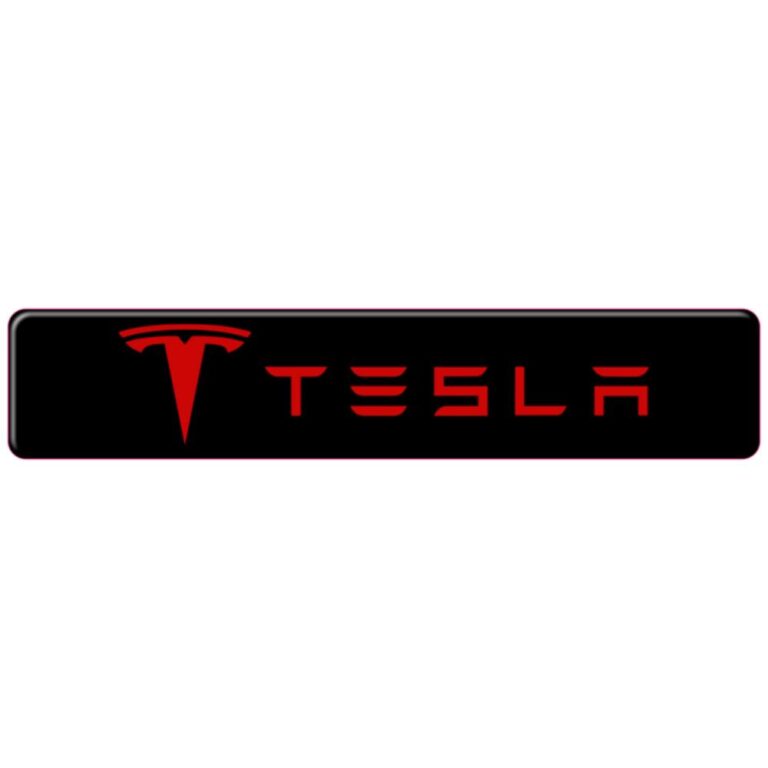 Tesla 3D Domed Badge Emblem