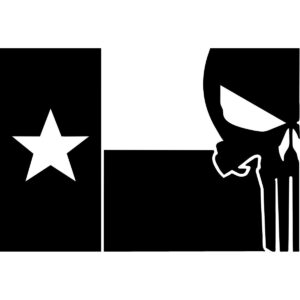 Texas Flag Punisher Decal