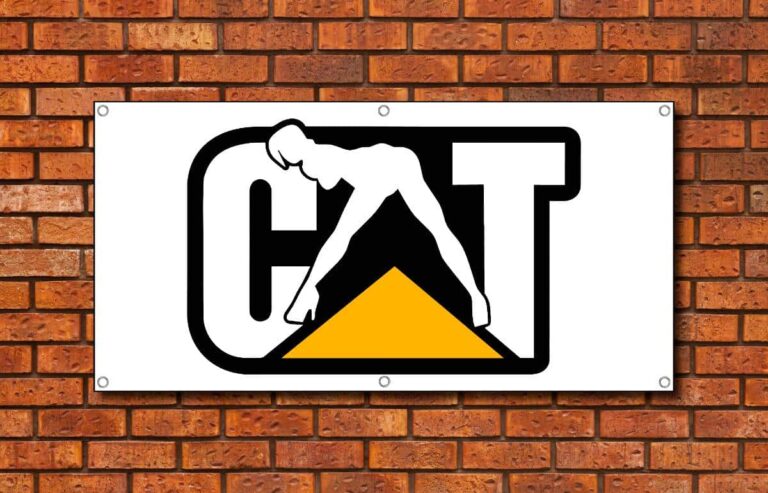 CAT Caterpillar Sexy Girl Garage Banner