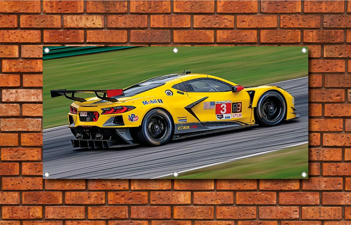 Corvette C8R Garage Banner