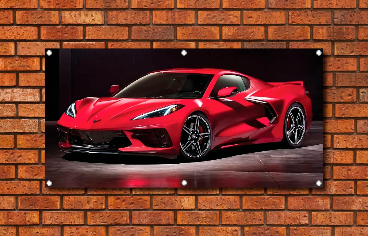 Corvette C8 Garage Banner