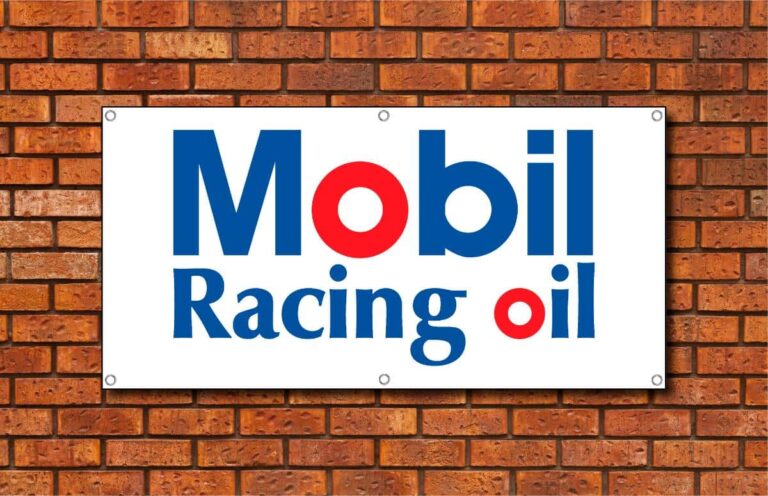 Mobil Racing Oil Garage Banner