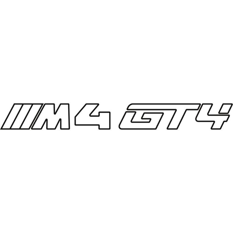 BMW M4 GT4 Outline Decal