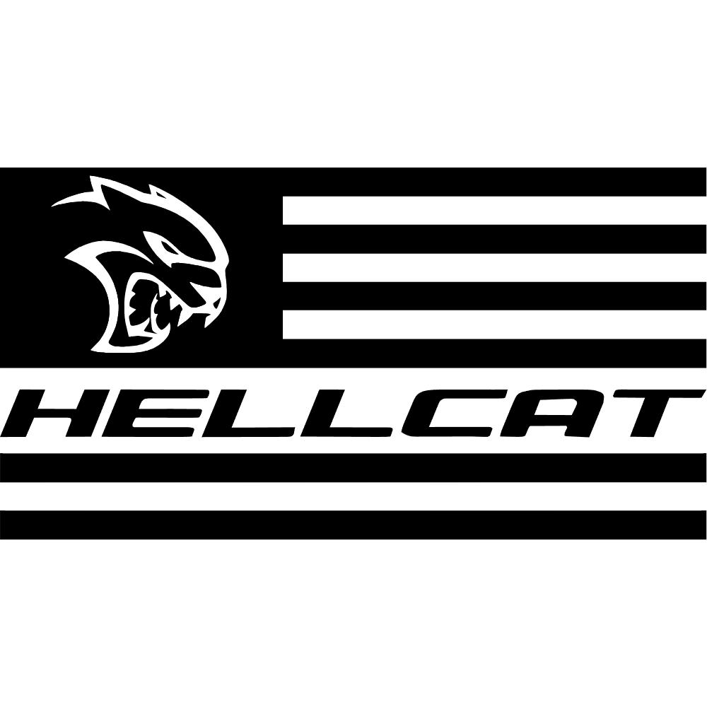 Hellcat American Flag Decal