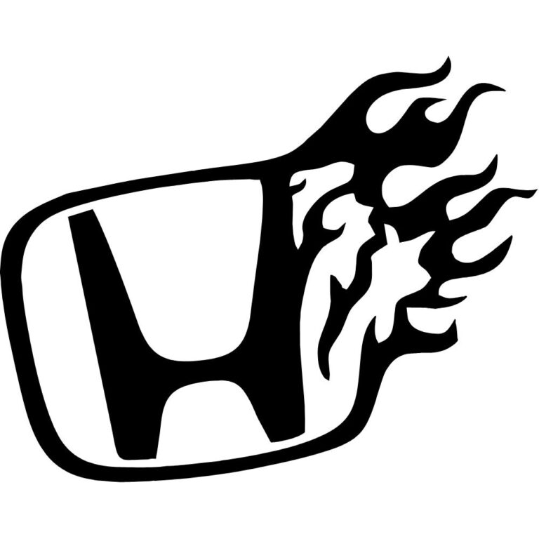 Honda Fire Decal