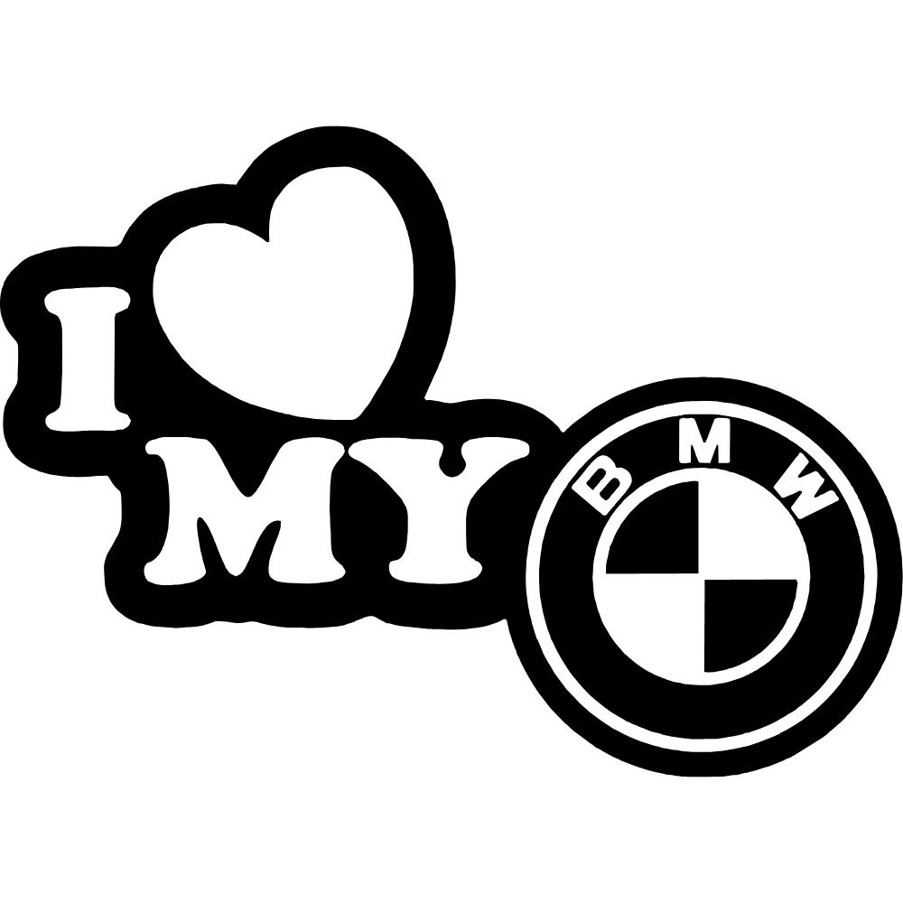 I Love My BMW Decal